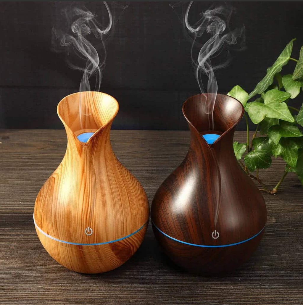 AuraGlow premium Wood-Grain Humidifier