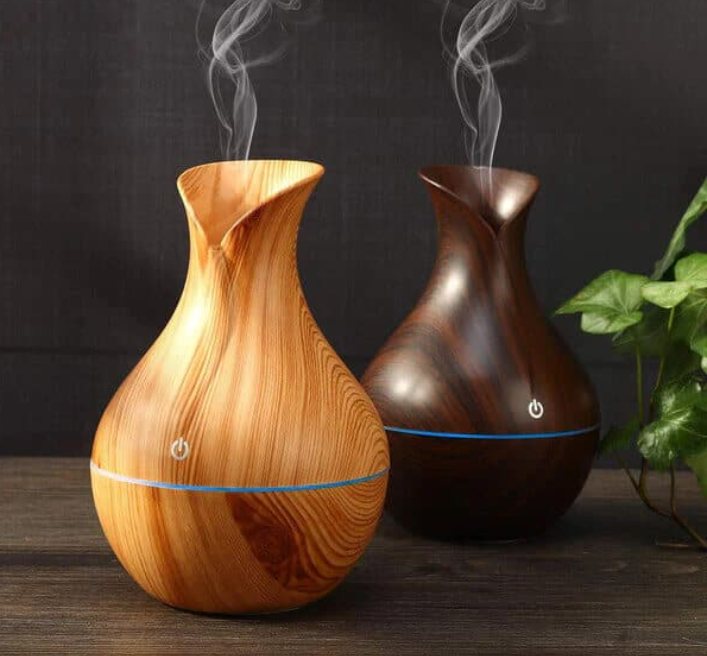 AuraGlow premium Wood-Grain Humidifier