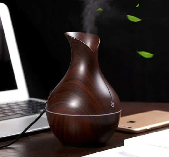 AuraGlow premium Wood-Grain Humidifier